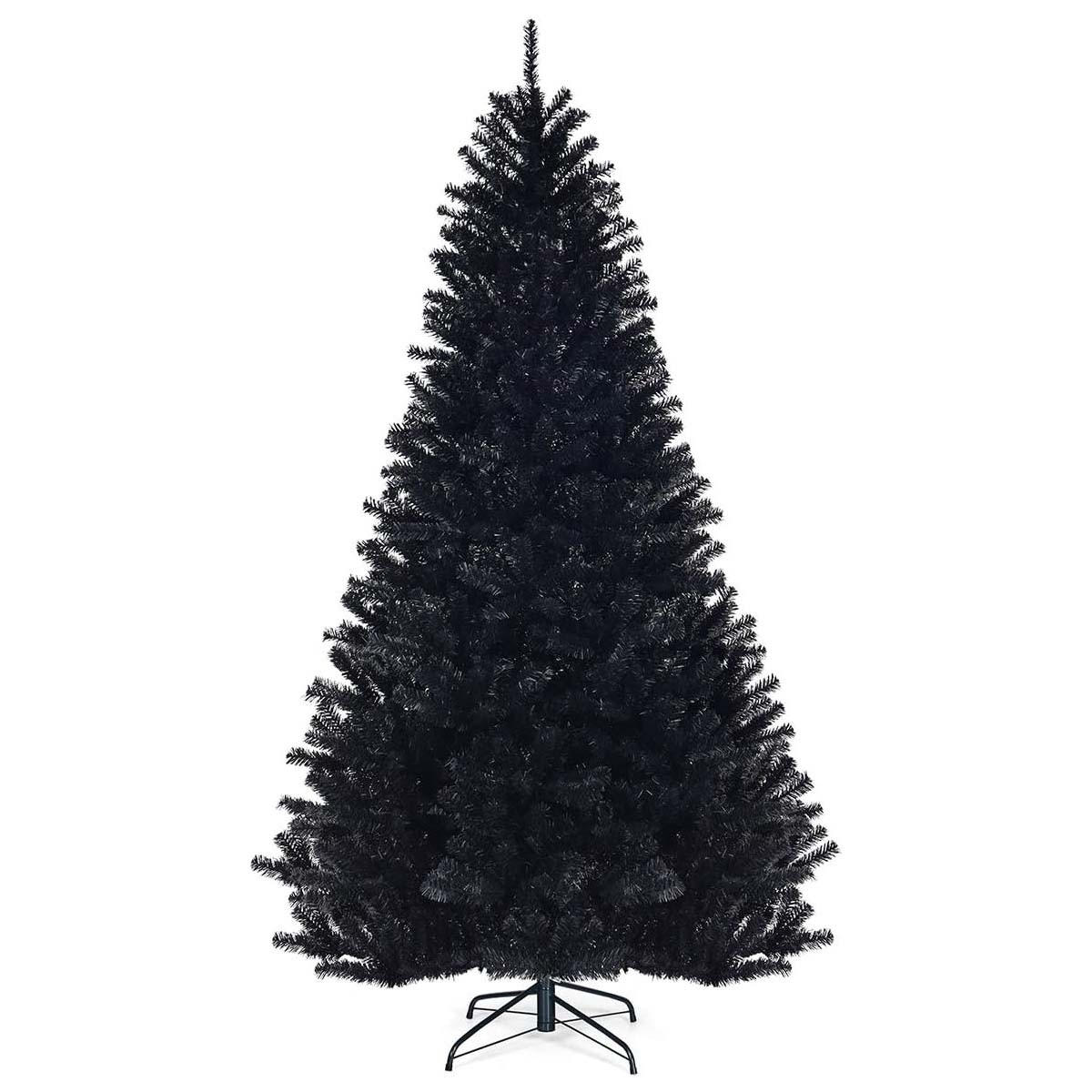WEIHNACHTSBAUM Schwarz - Schwarz, Kunststoff (225cm) - COSTWAY