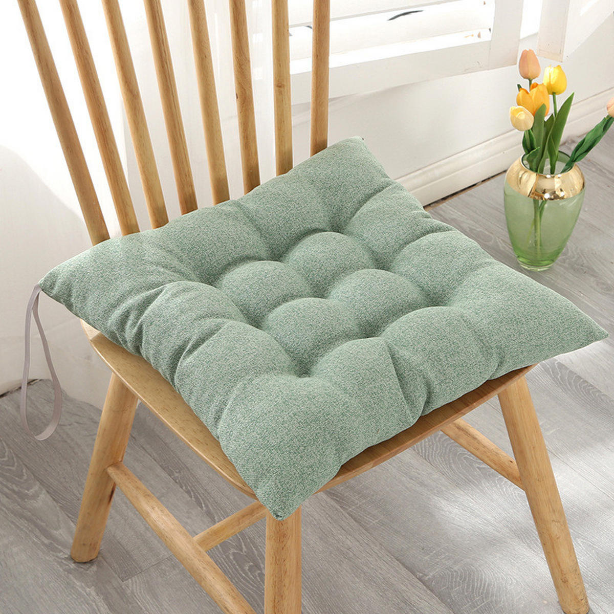 SITZKISSEN – 40 x 40 x 7 cm - Grün - Grün, Textil (40/40cm)
