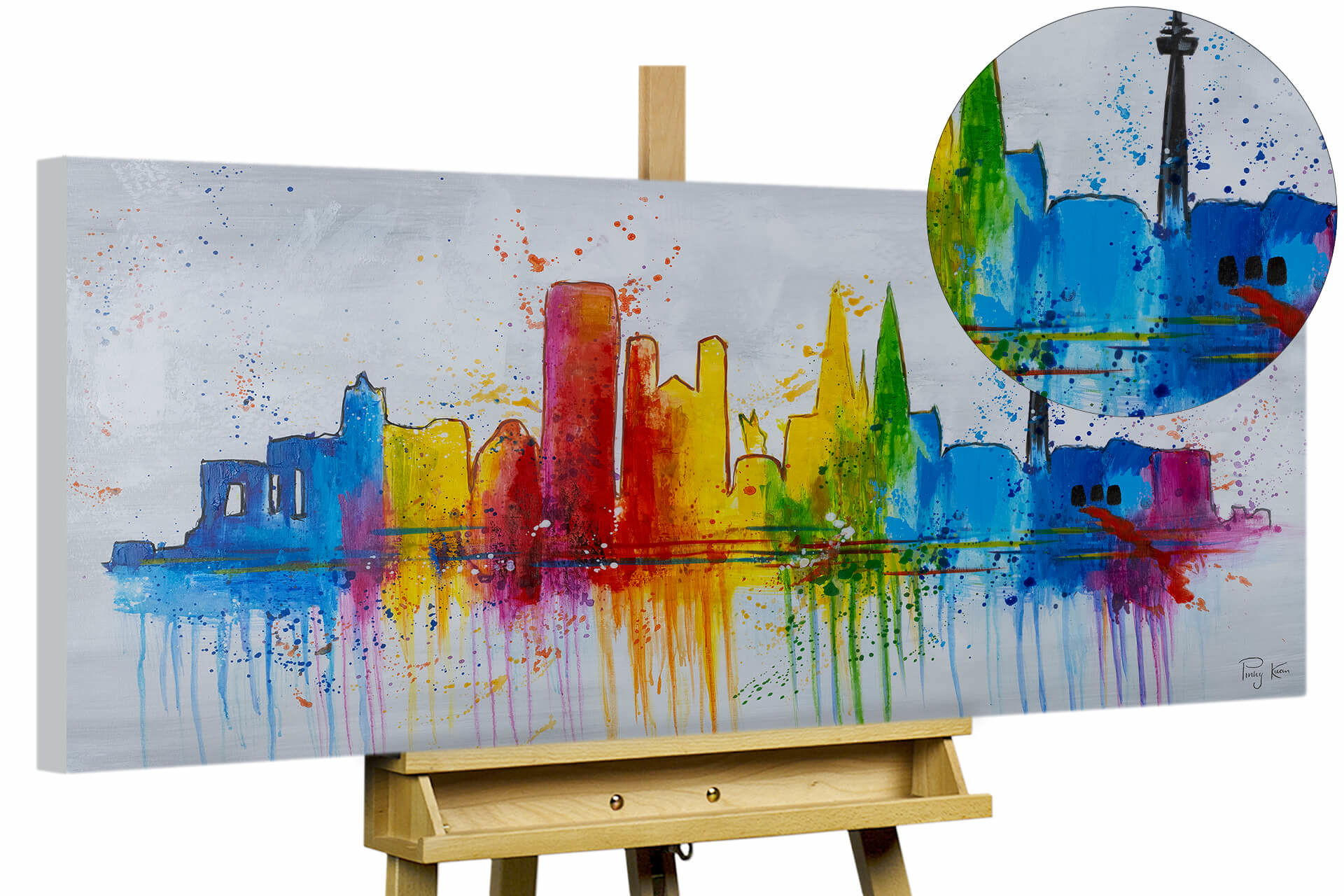 ACRYLBILD HANDGEMALT 120/60 cm - Multicolor, Holz/Textil (120/60cm) - KUNSTLOFT