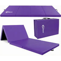 GYMNASTIKMATTE zum Wenden - 180/60/5 cm Faltbare Turnmatte - Lila, Kunststoff (60/180cm) - eyepower