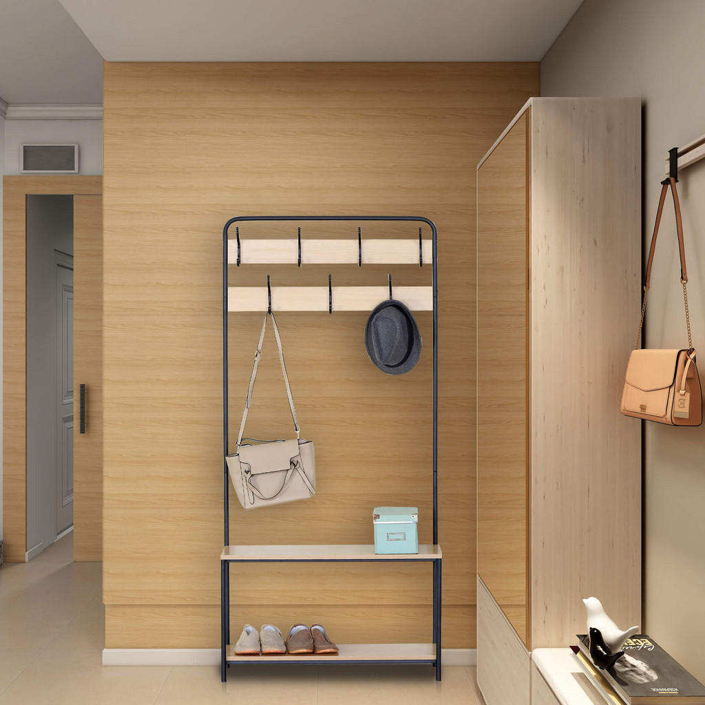 Thumbnail - Mobili Rebecca Garderobe, Beige, Metall, Rechteckig, 30x170x80 cm, Garderobe, Garderobenständer