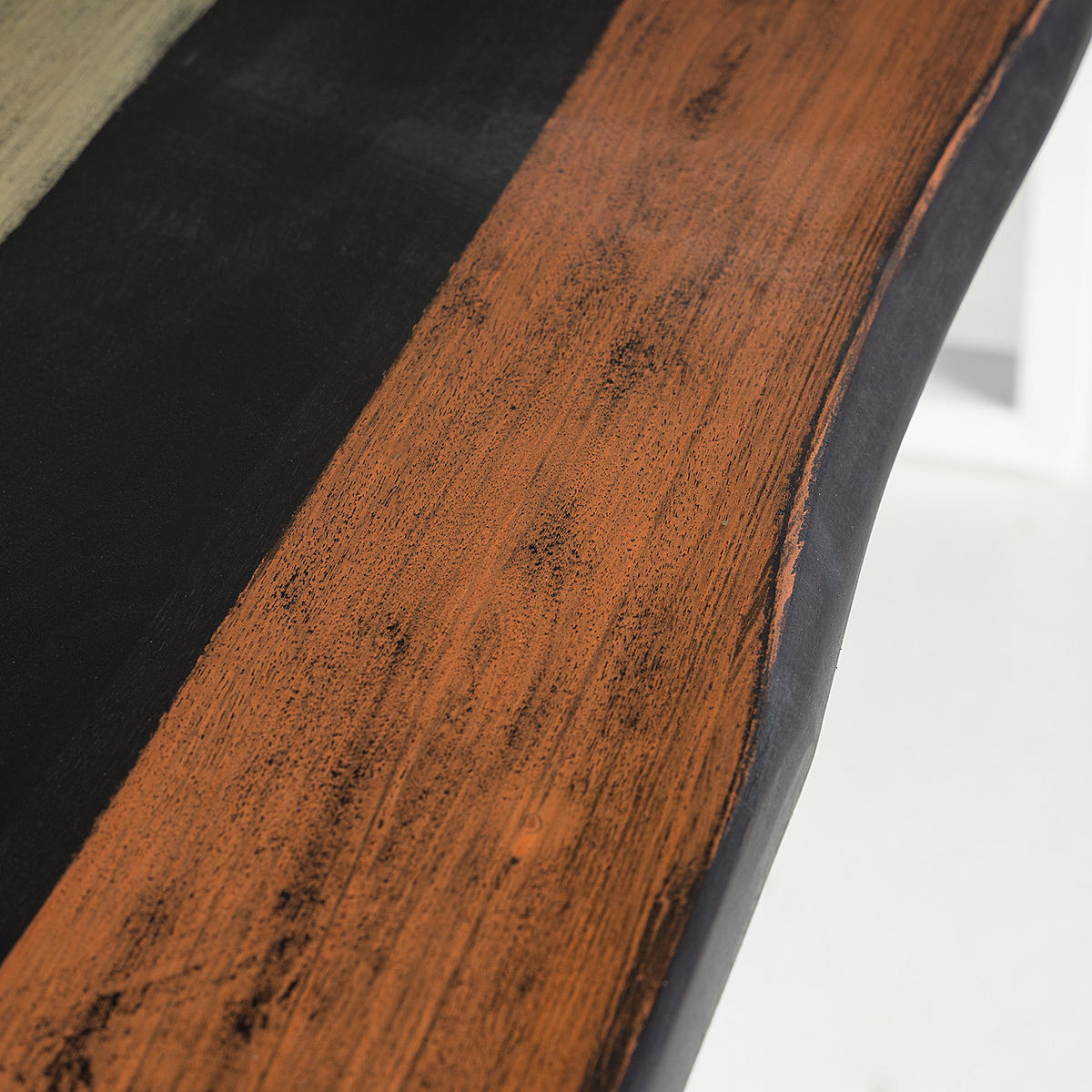 ESSTISCH - Mango massiv - Multicolor/Weiß, Holz/Holzwerkstoff (85/160/77cm) - home24