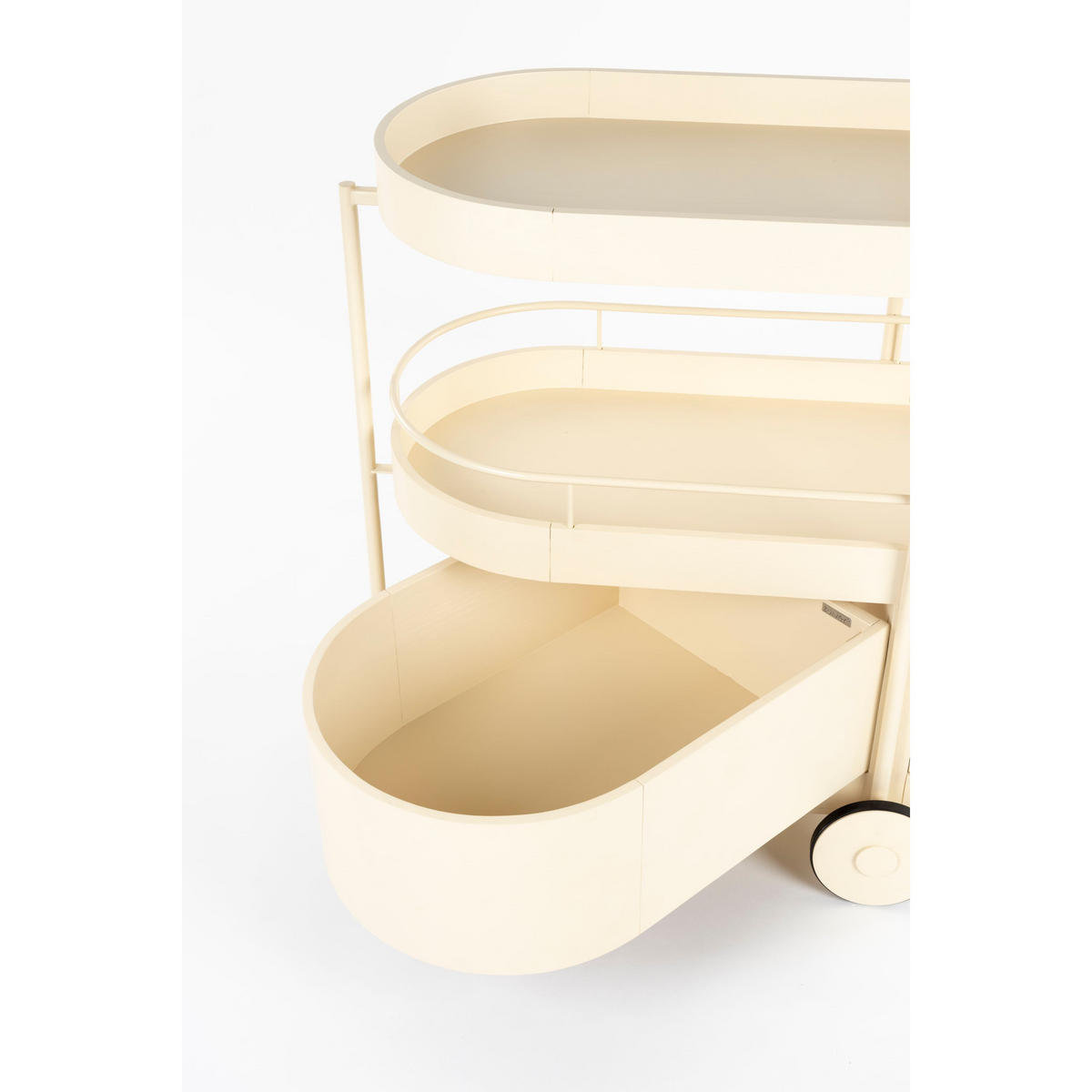 BEISTELLTISCH Wim - Beige, Metall (53/85/98cm) - Zuiver