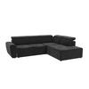ECKSOFA Reid Schwarz Samt - Schwarz, Holz/Kunststoff (273/224cm) - S-Style Möbel