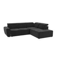 ECKSOFA Reid Schwarz Samt - Schwarz, Holz/Kunststoff (273/224cm) - S-Style Möbel