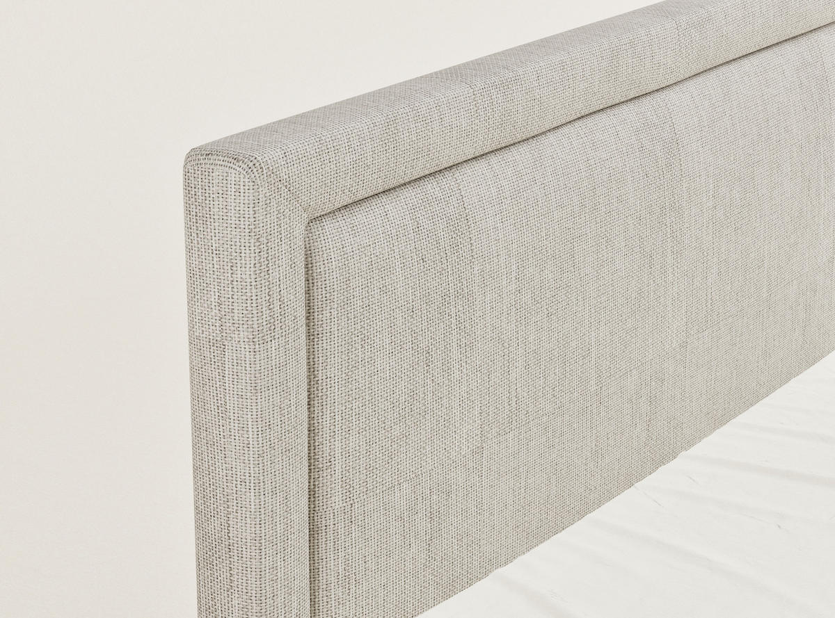 BOXSPRINGBETT Fresco 140/200 cm, in Beige, Bettkasten, Matratze, Topper - Beige/Schwarz, Holz/Holzwerkstoff (140/200cm) - Maison de Reve