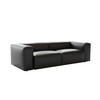 SOFA CELESTE Schwarz Lederfaserstoff - Schwarz, Leder/Kunststoff (302/72/114cm) - KAWOLA