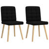 ESSZIMMERSTÜHLE 2 Stk. Schwarz Stoff 45*54*86cm - Schwarz, Metall (45/86/54cm) - ZMH