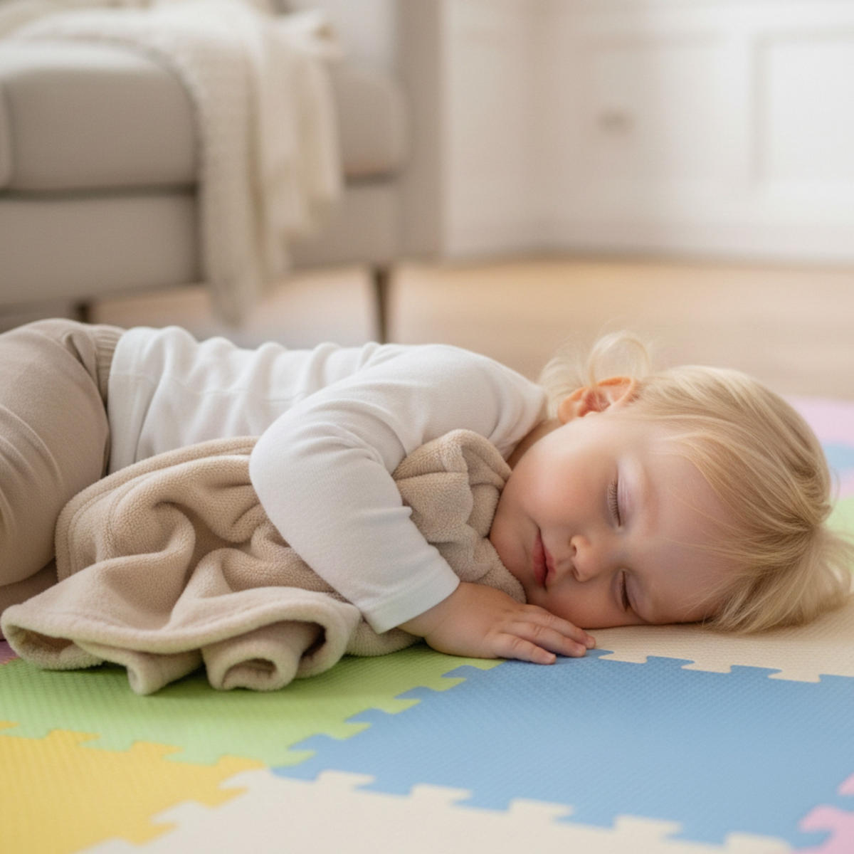 SPIELMATTE ab Null - 90 cm Baby Puzzlematte Bunt - Multicolor, Kunststoff (30/30cm) - Littletom