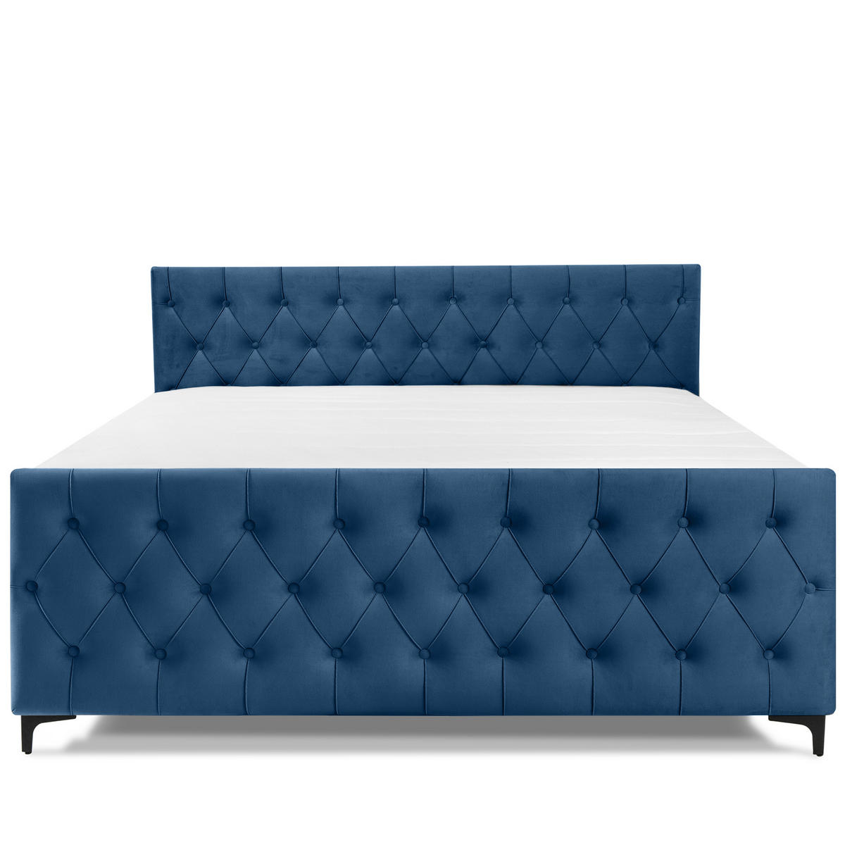 POLSTERBETT ARDEA, Marineblau - Schwarz/Dunkelblau, Holz/Holzwerkstoff (180/200cm) - KONSIMO®