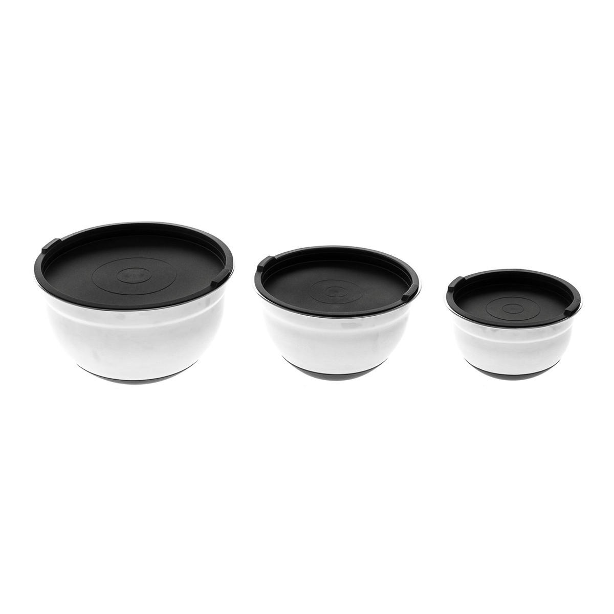 METALLSCHÜSSELN mit Deckel 3er-Set 1,3/2/4 l jetzt nur online ➤