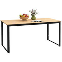 GARTENTISCH DE-07371 mit Lamellen-Tischplatte für 6 Personen Teak - Teakfarben, Metall (160/80/75cm) - ComfortXL