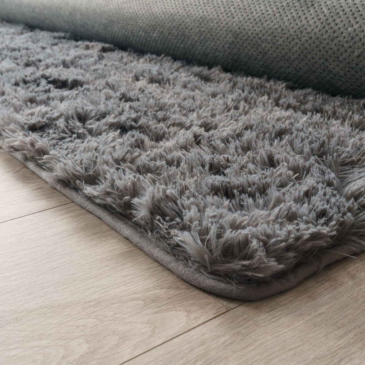 HOCHFLORTEPPICH 200/200 cm Silky 591 - Grau, Kunststoff (200/200cm) - Paco Home