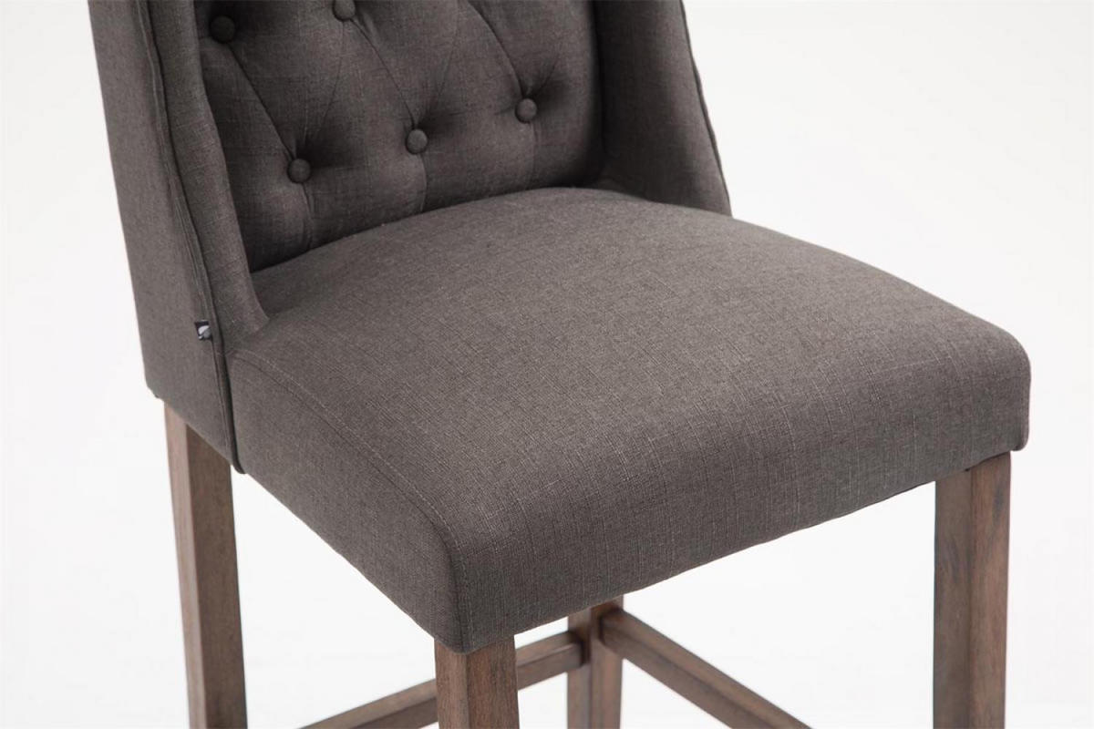 BARHOCKER 2er Set Stoff dunkelgrau - Dunkelgrau, Holz/Textil (56/111/51cm) - CLP