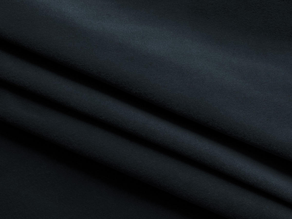 3-SITZER SOFA mit Schlaffunktion Samt Stoff Blau - Blau/Schwarz, Kunststoff/Textil (255/85/105cm) - Makamii