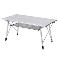 KLAPPTISCH Höhenverstellbar Silber - Silberfarben, Metall (120/69/78cm) - ComfortXL