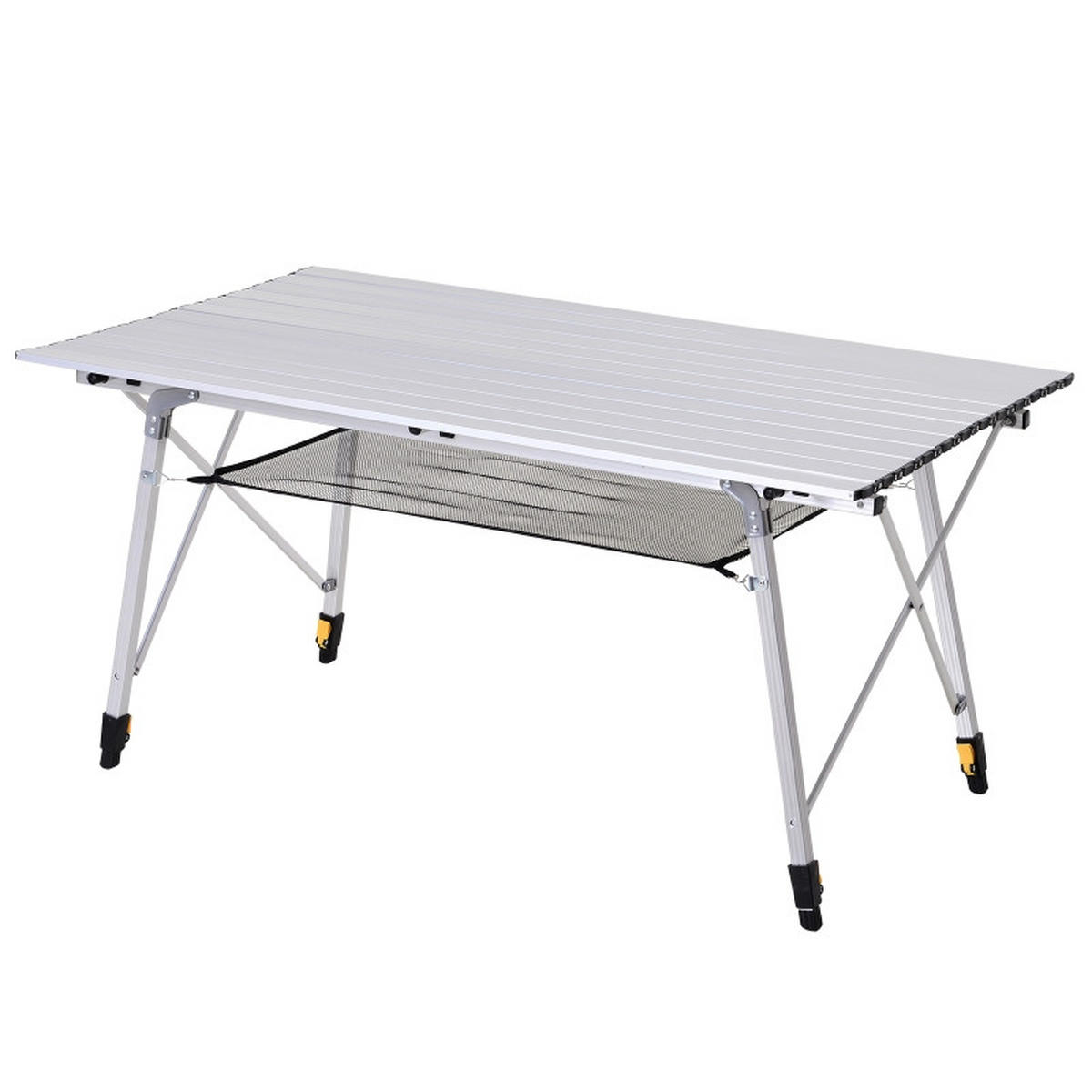 KLAPPTISCH Höhenverstellbar Silber - Silberfarben, Metall (120/69/78cm) - ComfortXL