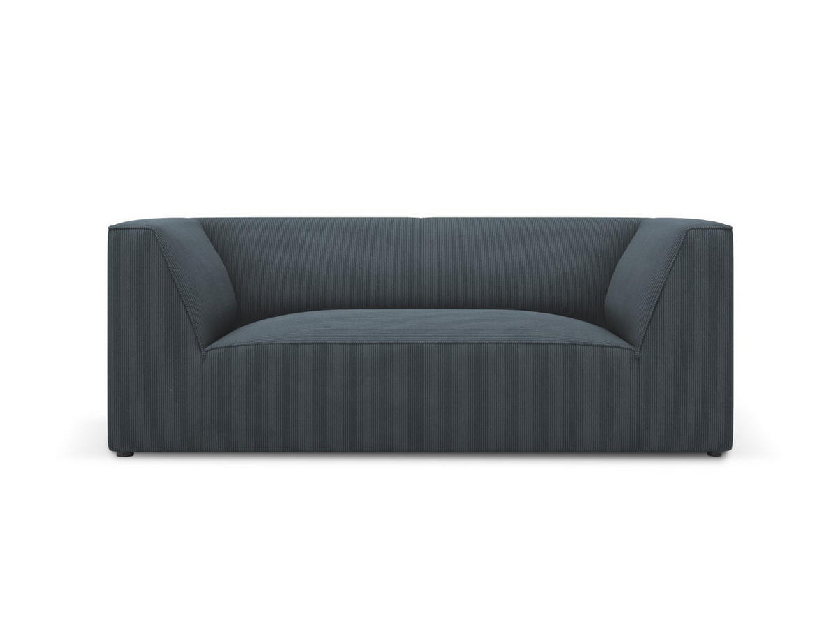 SOFA Ruby aus Cord blau 2 Sitzplätze - Blau, Textil (93/69/174cm) - Micadoni