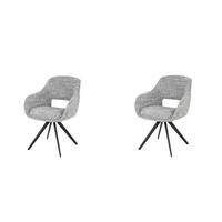 ESSZIMMERSTUHL Spring Grau 62/60/82 cm 2er-Set - Grau, Textil (60/82/62cm) - Hoyz Collection