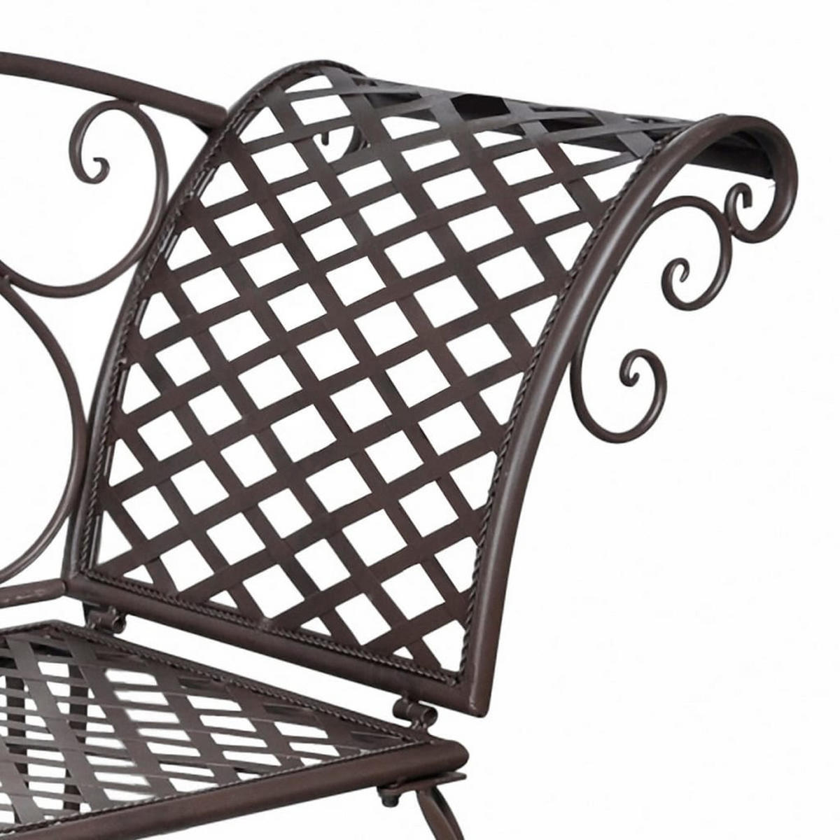 GARTEN-CHAISELONGUE 128 cm Stahl Antik Braun - Braun, Metall (46/88/128cm) - furnicato
