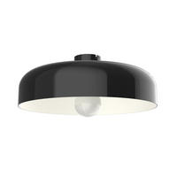 DECKENLEUCHTE - Schwarz, Metall (40/40/12cm) - Lumicom
