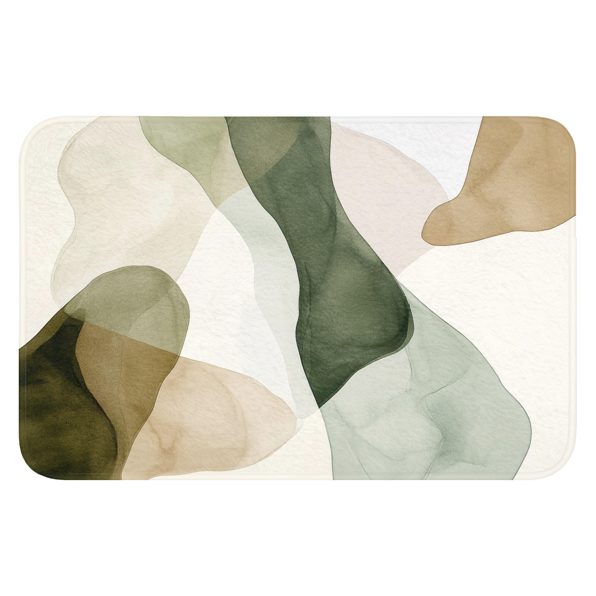 OnlyWow WC PŘEDLOŽKA Japandi - Abstraktní - Zelená 60x40 cm