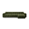 ECKSOFA rechts Kendal aus Samt armeegrün 5 Sitzplätze - Olivgrün, Textil (173/357cm) - Micadoni