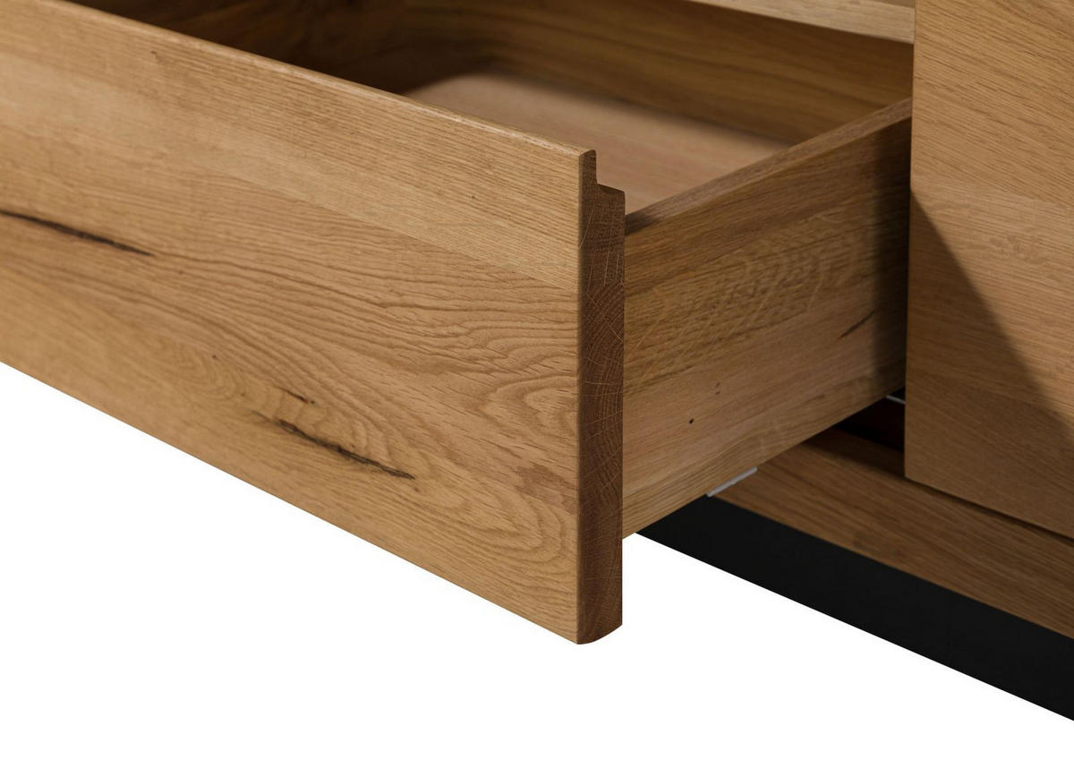 TV-BOARD Wildeiche 170x40x56 natur geölt VILLANDERS #113 - Naturfarben, Holz (170/56/40cm) - Massivmoebel24