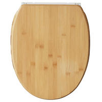 WC-SITZ mit Absenkautomatik & Top Fix Bambus - Braun, Holzwerkstoff (37.7/5.5/48cm) - Sanilo