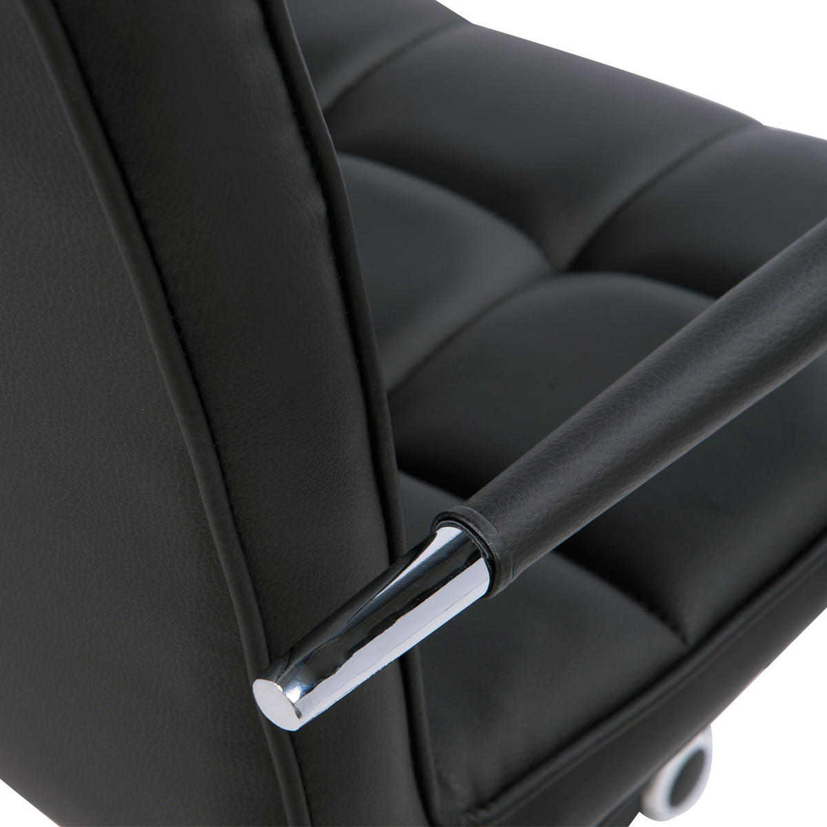 CHEFSESSEL DE-11658 höhenverstellbar mit Steppung Schwarz - Schwarz, Metall (54/99/525cm) - ComfortXL
