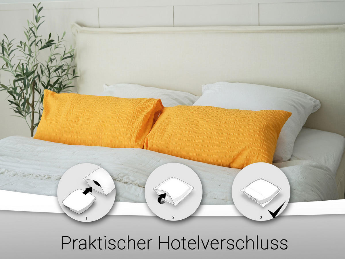KISSENBEZUG, 2er-Set, 40x80 cm, 100% Baumwolle, Orange - Orange, Textil (40/80cm) - Zollner