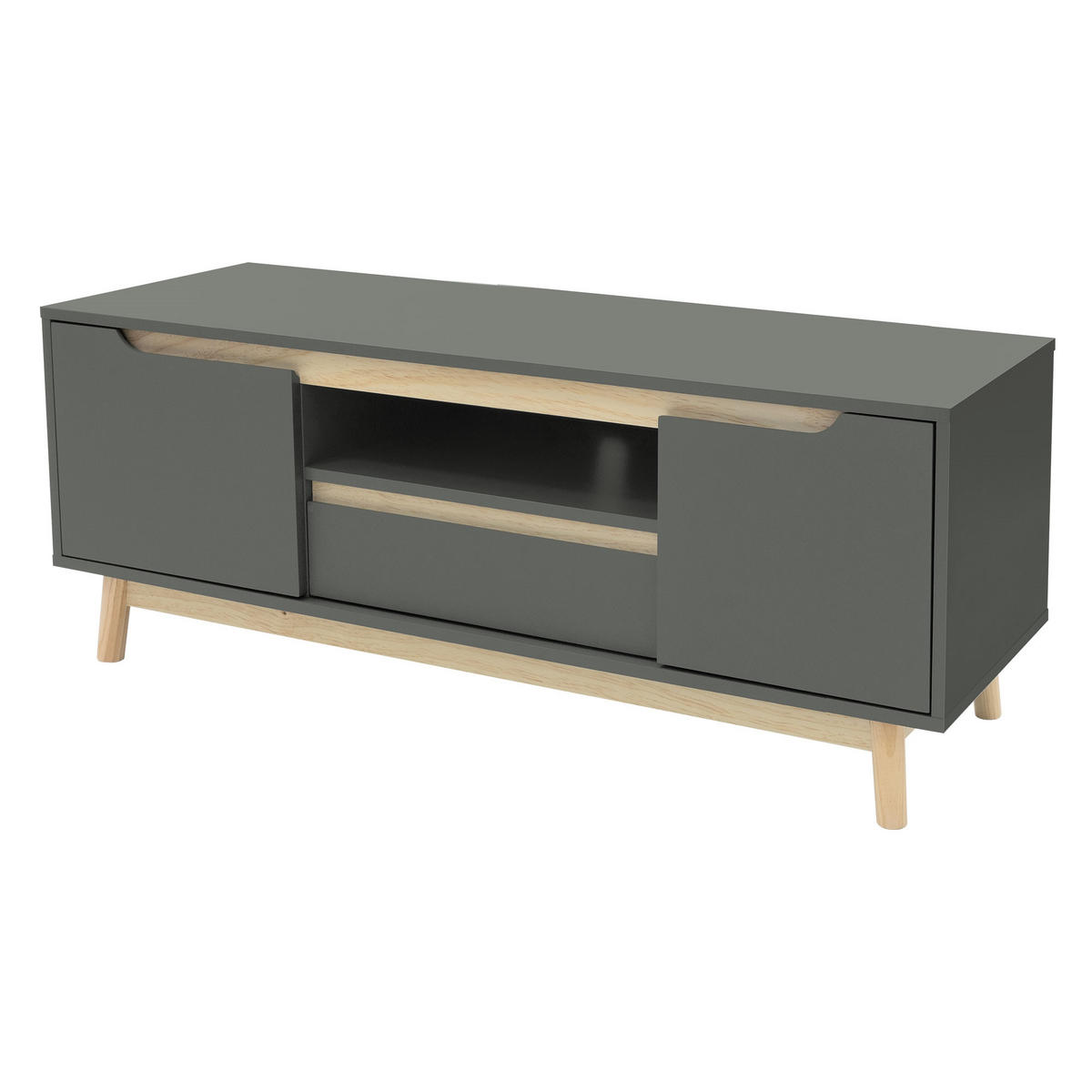 TV LOWBOARD - Grau, Holz (40/46/120cm) - ML-DESIGN