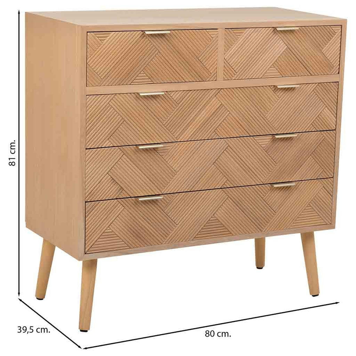 KOMMODE aus Holz 80x39,5x81 braunem - Braun, Holzwerkstoff (40/80/81cm) - Wanderlust