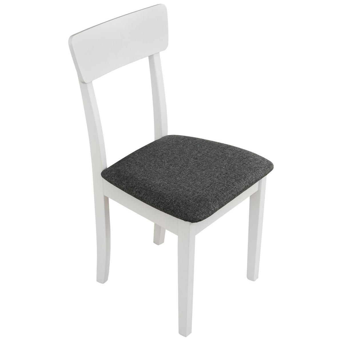 HOLZSTUHL Wehron Dunkelgrau/Weiß - Weiß, Holz/Textil (43/86/40cm) - Selsey