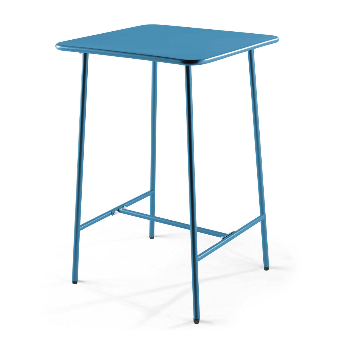 STEHTISCH, Pazifikblau - Blau, Metall (70/70/105cm) - Oviala