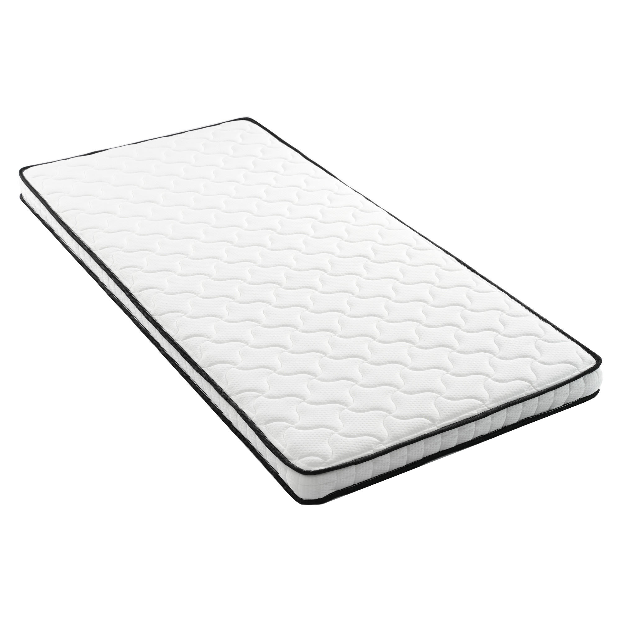 BOXSPRINGMATRATZE 90/190 cm Weiß, Dicke: 12 cm, Härtegrad: H3 - Weiß, Textil (90/190cm) - Oxeza