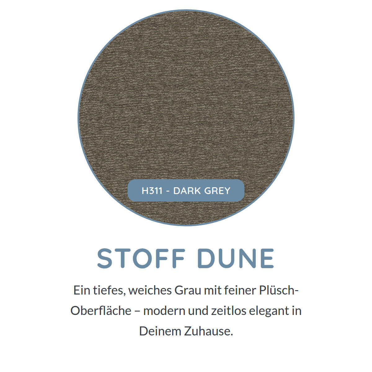 BIGSOFA Vannes Chenille Grau 272/134/68 cm - Dunkelgrau, Kunststoff/Textil (272/68/134cm) - foamnova
