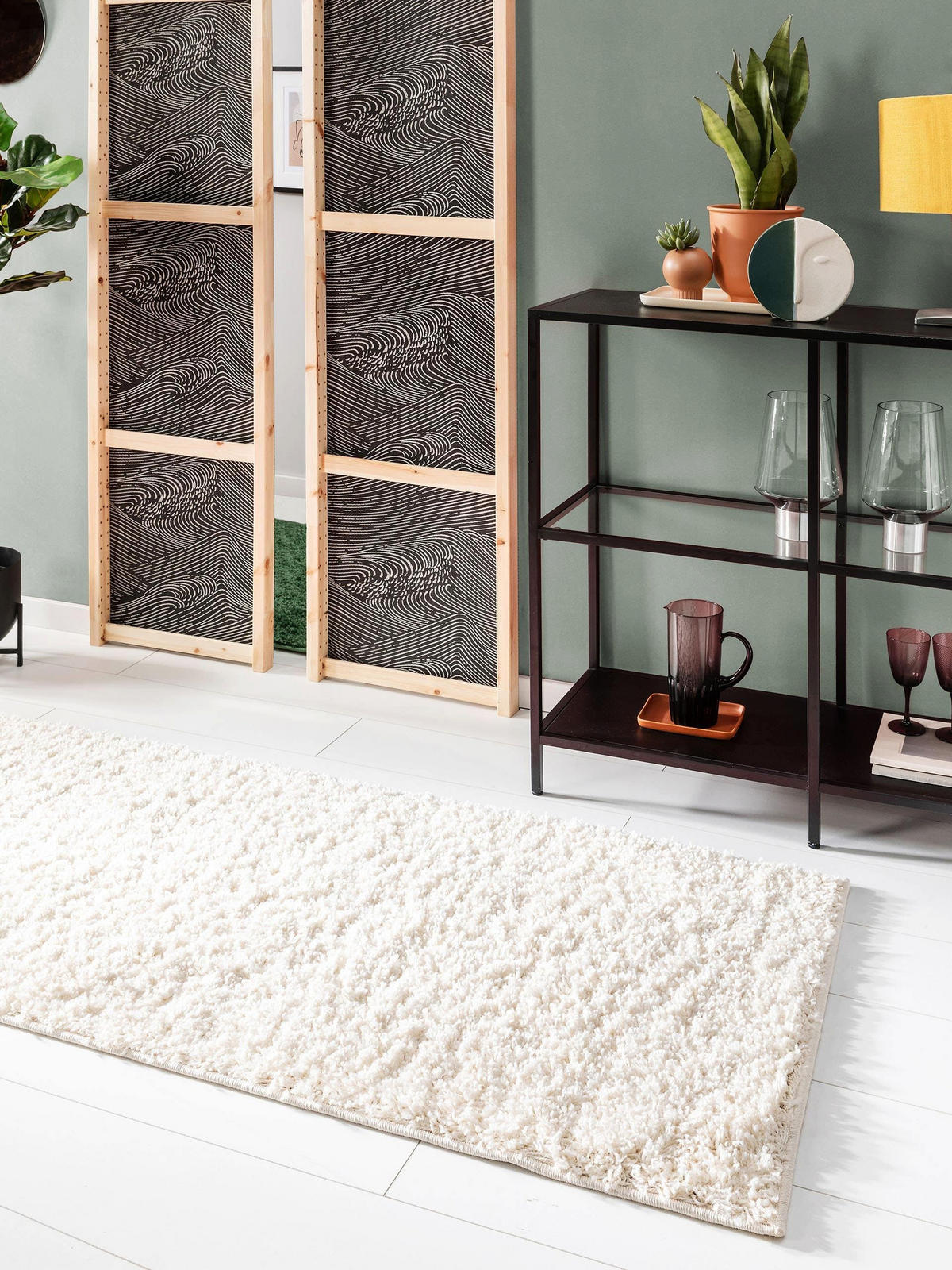 HOCHFLORTEPPICH Soho Cream 80x250 cm - Creme, Kunststoff (80/250cm) - benuta