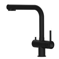 3-WEGE-KÜCHENARMATUR, Edelstahl Massiv aus Chirurgenstahl, PVD Schwarz Matt, 360° schwenkbar - Schwarz, Metall (25/35/25cm) - VIZIO