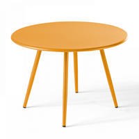 GARTEN-LOUNGETISCH, Gelb - Gelb, Metall (90/50/34cm) - Oviala