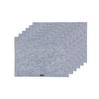 TISCHSET - 6er-Set - Recycelter Filz in Grau - Grau, Textil (33/45cm) - Björn