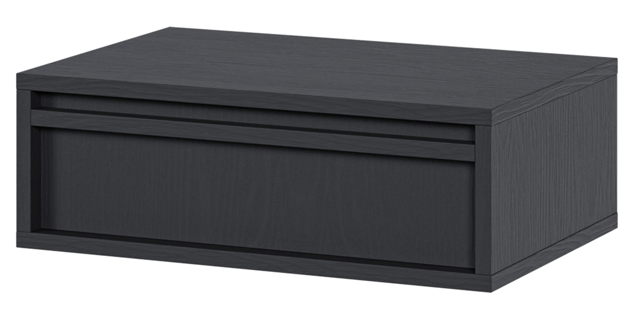 NACHTSCHRANK Evo Schwarz 50 cm - Anthrazit, Holzwerkstoff (50/17/34cm) - Selsey