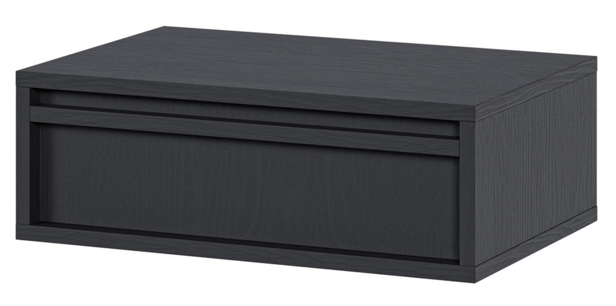 NACHTSCHRANK Evo Schwarz 50 cm - Anthrazit, Holzwerkstoff (50/17/34cm) - Selsey