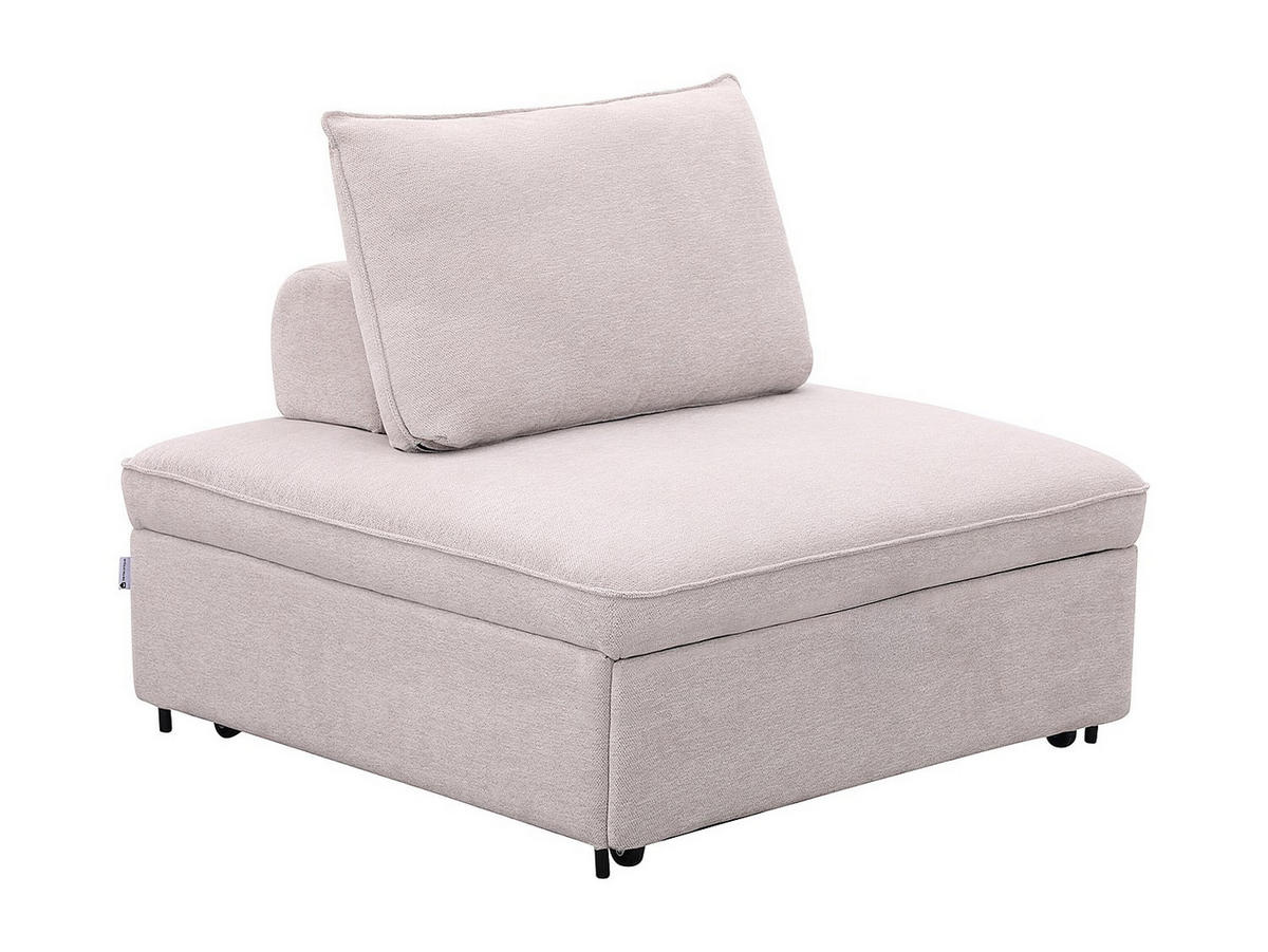 SCHLAFSESSEL - 1 Person - stoff - beige Ekavo - Beige, Textil/Metall (109/91/109cm) - Vente-Unique