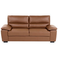 3-SITZER-SOFA Kunstleder goldbraun Vogar - Braun, Kunststoff (195/90/74cm) - Beliani