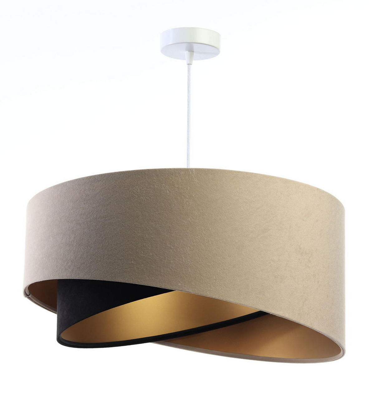 HÄNGELEUCHTE Schwarz 50/23 cm - Braun, Kunststoff (50/1.3/23cm) - ONZENO