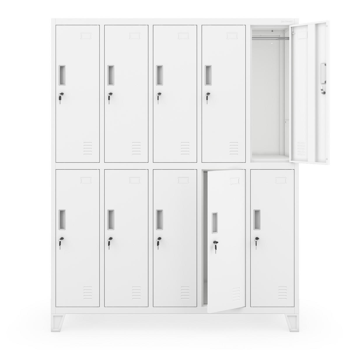 SCHLIESSFACHSCHRANK Bartek - Weiß, Metall (136/172/45cm) - Jan Nowak
