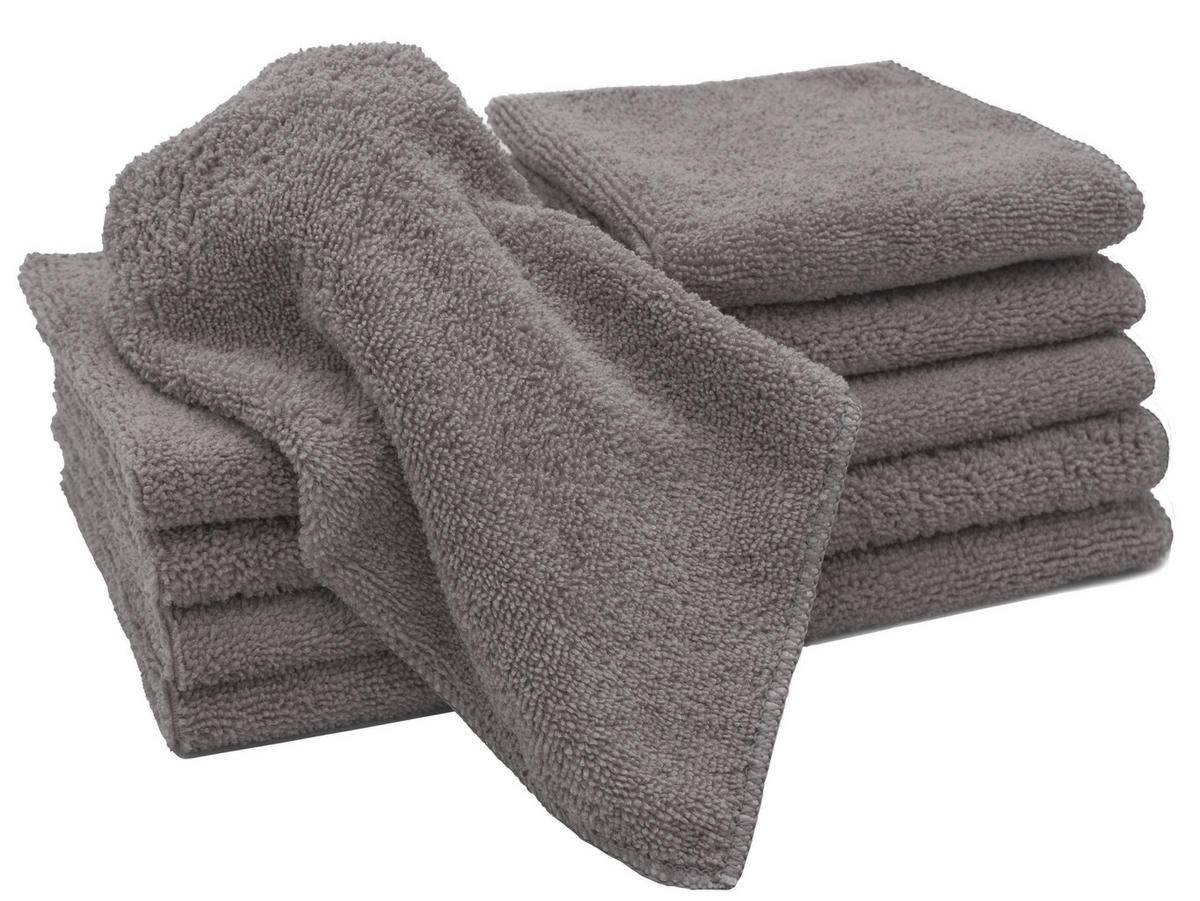 REINIGUNGSTÜCHER, 10er-Set, 30x30 cm, 80% Polyester, 20% Polyamid, Grau - Grau, Textil (30/30cm) - Zollner