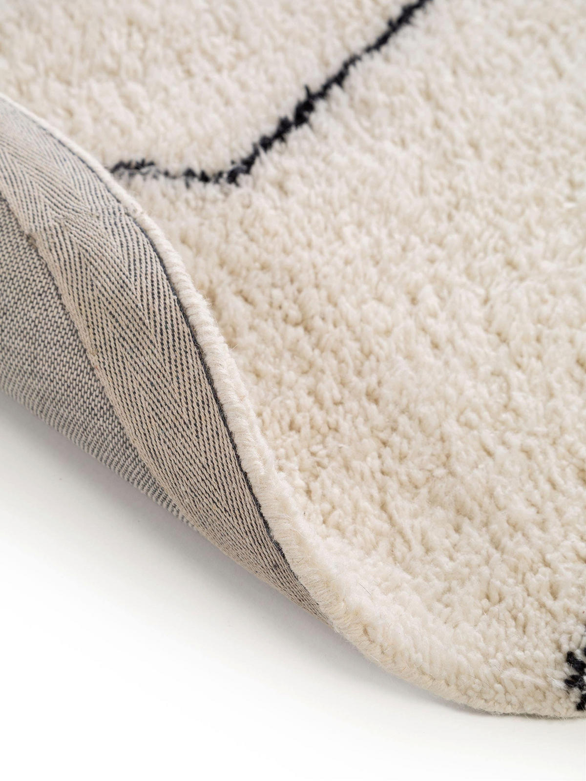 WOLLTEPPICH rund Berber Cream ø 100 cm rund - Creme, Textil (100/100cm) - benuta Pure