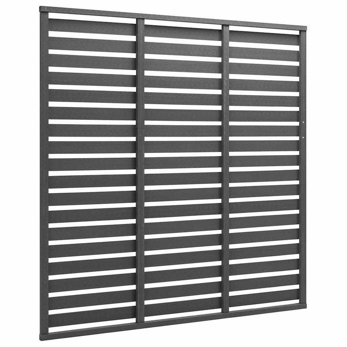 ZAUNELEMENT Wpc 180/180 Cm Grau - Grau, Holzwerkstoff (4/180cm) - vidaXL